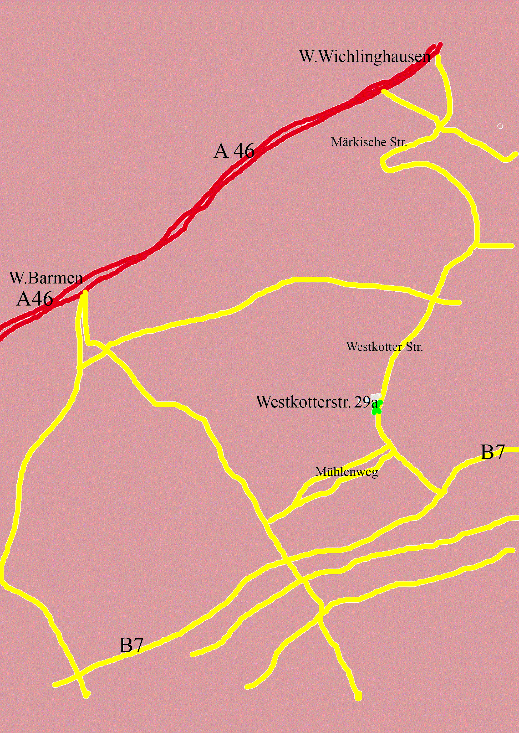 Ein Bild der zur Straße gewanten Aussenfasade des Plegedienstbüros